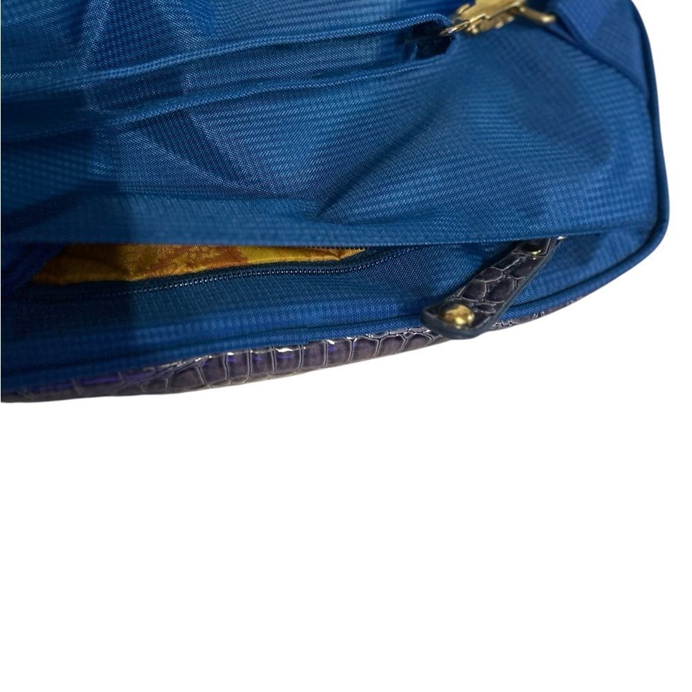 Samantha Brown  Blue Laptop Bag with Crocodile Pattern/ Travel - Picture 4 of 16